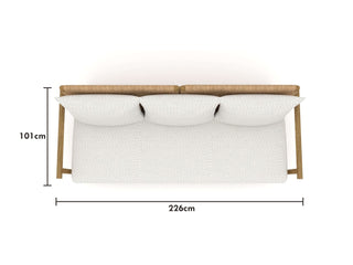 Corsica Sofa Set | Outdoor Lounge Setting in Teak / Bix / Lopi Marble / 5 Seater / Ubud Coffee Table_10