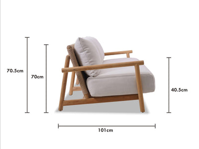 Corsica Sofa Set | Outdoor Lounge Setting in Teak / Bix / Lopi Marble / 6 Seater / Without Coffee Table_13