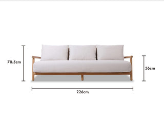 Corsica Sofa Set | Outdoor Lounge Setting in Teak / Bix / Lopi Marble / 6 Seater / Ubud Coffee Table_16
