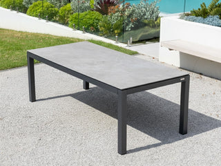 Danli Outdoor Dining Table in Charcoal / Palladium / 220x100cm 8.