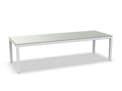 Danli Outdoor Dining Table in White / Palladium / 280x100cm