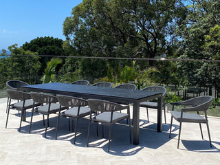 Danli Ceramic Table with Nivala Chairs 11pc Outdoor Dining Setting_1