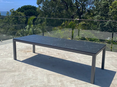 Danli Outdoor Dining Table in Charcoal / C57 / 280x100cm