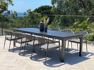 Danli Outdoor Dining Table in Charcoal / C57 / 280x100cm 3