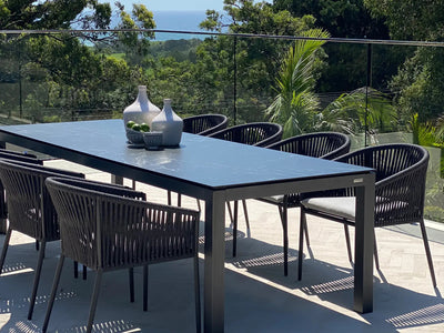 Danli Outdoor Dining Table in Charcoal / C57 / 280x100cm 4