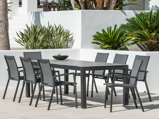 Danli Ceramic Table with Sevilla Chairs 9pc Outdoor Dining Setting_1