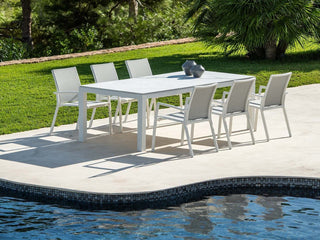 Sevilla Outdoor Dining Chair in White 4.