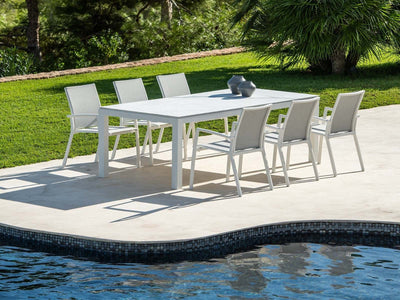 Sevilla Outdoor Dining Chair in White 4.