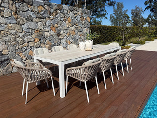 Danli Ceramic Table with Treble Chairs 11pc Outdoor Dining Setting_5