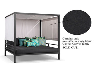 Cabana Outdoor Daybed in Charcoal - detail.