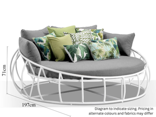 Purist Outdoor Daybed in Charcoal / Sooty 6.