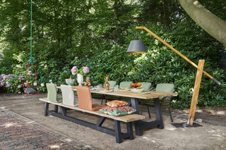 Jane Outdoor Solar Lamp with Stand in Royal Grey - lifestyle.
