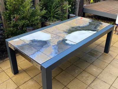 SYD FLOORSTOCK SALE - Domiziani Brando Rock Lava Stone 220x110 Dining Table_2
