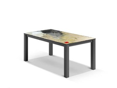 Domiziani Lava Stone Table & Nivala Chairs | Outdoor Dining Setting in Charcoal / Roccia / Black / 7pc 165cm_2