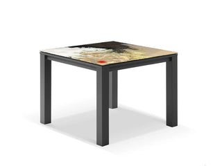 Domiziani Lava Stone Outdoor Dining Table in Charcoal / Roccia / 95x95cm