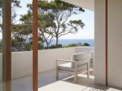 Malibu Outdoor Arm Chair in  Dune / Vanilla 5