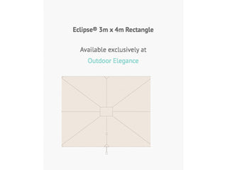 MELB CLEARANCE- V2 Eclipse 3 x 4m Rectangle Cantilever Outdoor Umbrella - Natural_7