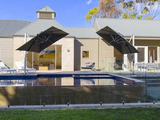 MELB CLEARANCE- V2 Eclipse 3m Square Cantilever Outdoor Umbrella - Slate_1