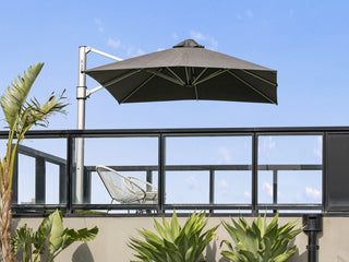 Outdoor Umbrella Cover Eclipse 3.5m Square in Smoked Tweed 2.