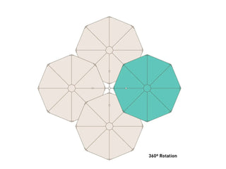 Eclipse V4 4m Octagonal Cantilever Outdoor Umbrella in Natural 9