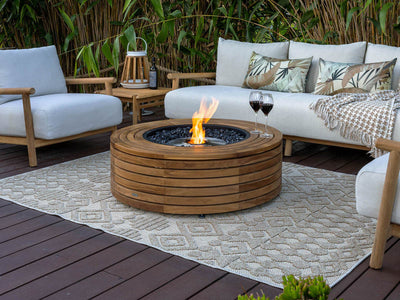 Ecosmart Ark 40 Outdoor Fire Pit in Teak 4.
