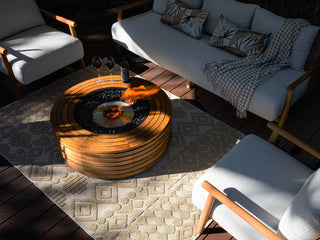 Ecosmart Ark 40 Outdoor Fire Pit in Teak 5.