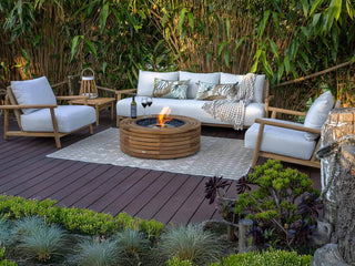 Ecosmart Ark 40 Outdoor Fire Pit in Teak 6.