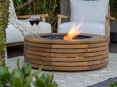 Ecosmart Ark 40 Outdoor Fire Pit in Teak