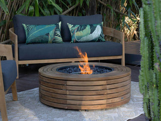 Ecosmart Ark 40 Outdoor Fire Pit in Teak 7.