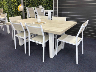 FLOORSTOCK SALE | Modena Table with Balkoni Chairs 7pc Outdoor Dining Setting