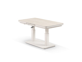 Essen Lift & Extension Outdoor Dining Table in Dune / Travertino 2