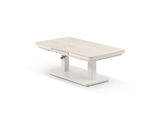 Essen Lift & Extension Outdoor Dining Table in Dune / Travertino 3
