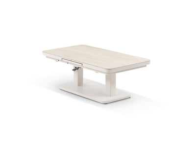 Essen Lift & Extension Outdoor Dining Table in Dune / Travertino 3