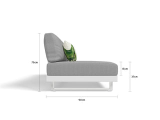 Fano Outdoor Lounge in 2 Seater - side view 2.