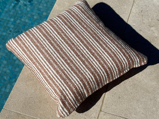 Frankie Stripe Outdoor Cushion in Desert 1