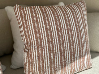 Frankie Stripe Outdoor Cushion in Desert 2.