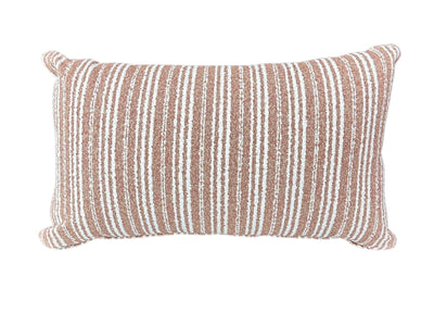 Frankie Stripe Outdoor Bolster Cushion in Desert