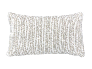 Frankie Stripe Outdoor Bolster Cushion in Oat