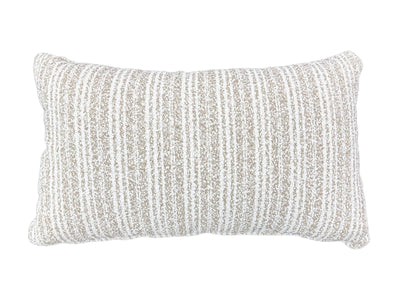 Frankie Stripe Outdoor Bolster Cushion in Oat