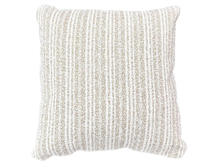 Frankie Stripe Outdoor Cushion in Oat.