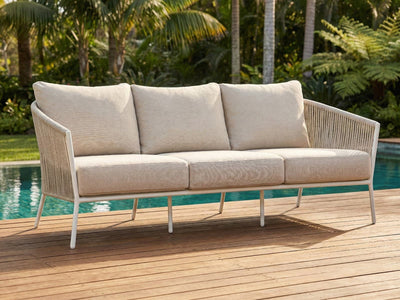 Gizella Sofa Set | Outdoor Lounge Setting in White / Linen / Antique / Without Coffee Table_2