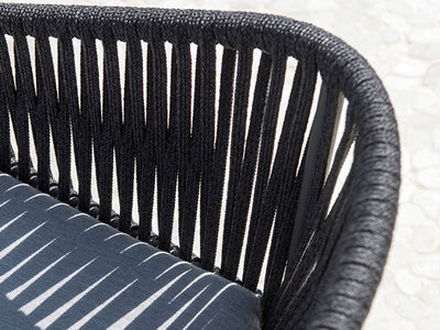 Gizella Outdoor Armchair in Charcoal / Black / Grey Chine 1