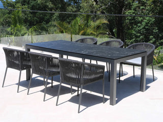 Danli Outdoor Dining Table in Charcoal / C57 / 220x100cm 4