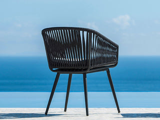 Gizella Outdoor Dining Chair in Charcoal / Black / Grey Chine 3.