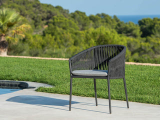 Gizella Outdoor Dining Chair in Charcoal / Black / Grey Chine 8.