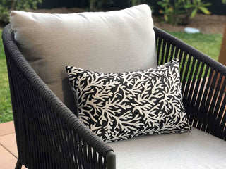 Gizella Outdoor Armchair in Charcoal / Black / Grey Chine 8.