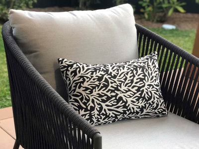 Gizella Outdoor Armchair in Charcoal / Black / Grey Chine 8.
