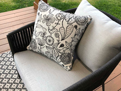 Gizella Outdoor Armchair in Charcoal / Black / Grey Chine 9.