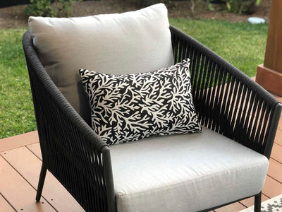 Gizella Outdoor Armchair in Charcoal / Black / Grey Chine 7.