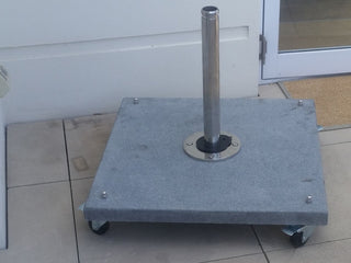Granite Umbrella Base with Wheels in 90kgs 1